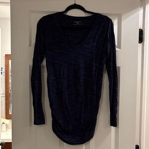 MOTHERHOOD MATERNITY NAVY LONG SLEEVE TEE